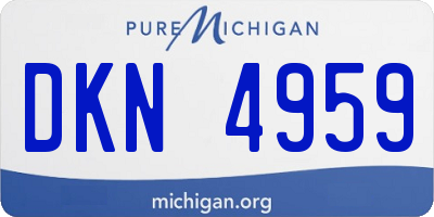 MI license plate DKN4959