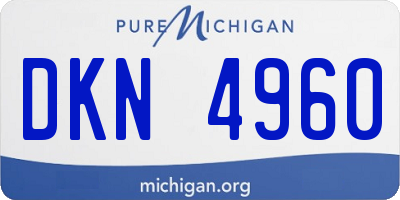 MI license plate DKN4960