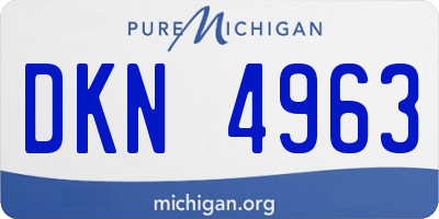MI license plate DKN4963