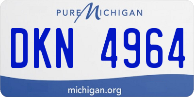 MI license plate DKN4964