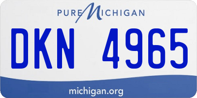 MI license plate DKN4965