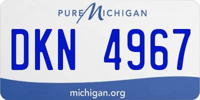 MI license plate DKN4967