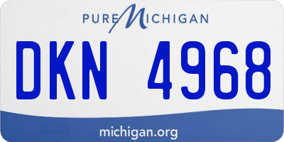 MI license plate DKN4968