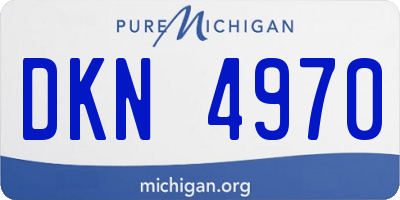MI license plate DKN4970