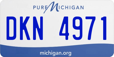 MI license plate DKN4971