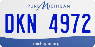 MI license plate DKN4972