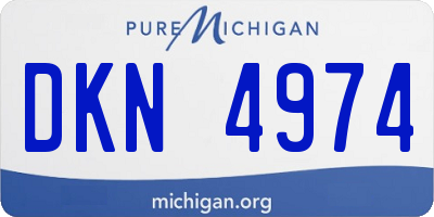 MI license plate DKN4974