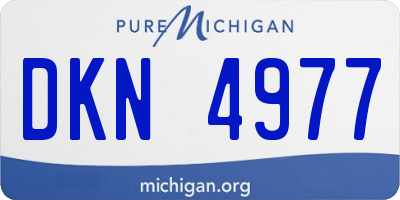 MI license plate DKN4977