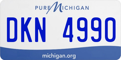 MI license plate DKN4990