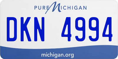 MI license plate DKN4994