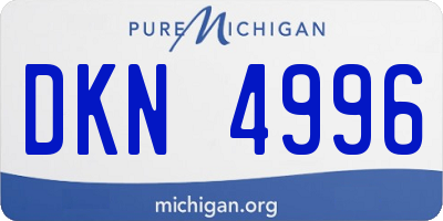 MI license plate DKN4996