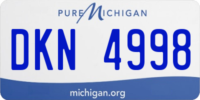 MI license plate DKN4998