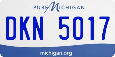 MI license plate DKN5017