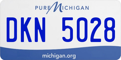 MI license plate DKN5028