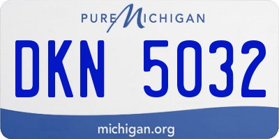 MI license plate DKN5032