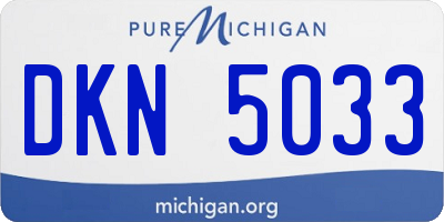 MI license plate DKN5033