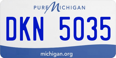 MI license plate DKN5035