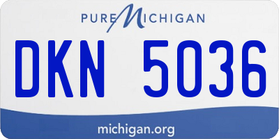 MI license plate DKN5036