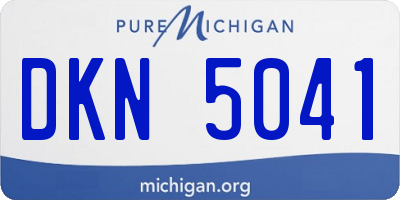 MI license plate DKN5041