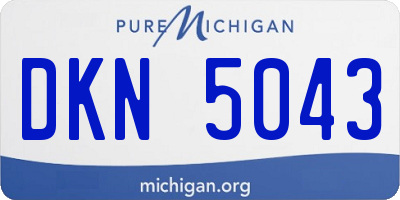 MI license plate DKN5043