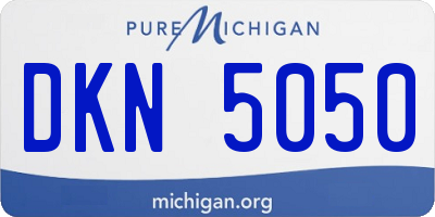 MI license plate DKN5050