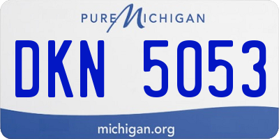 MI license plate DKN5053