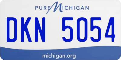 MI license plate DKN5054