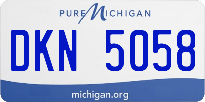 MI license plate DKN5058