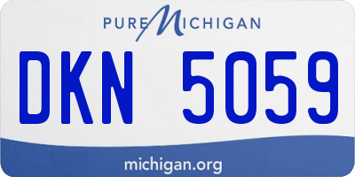 MI license plate DKN5059