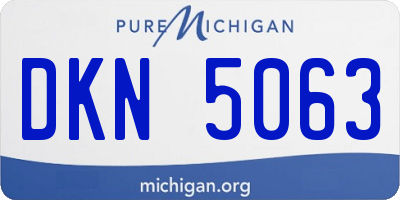 MI license plate DKN5063