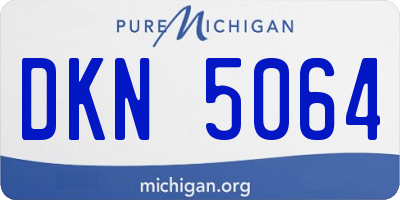 MI license plate DKN5064