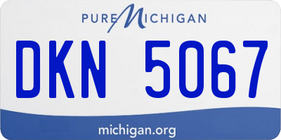 MI license plate DKN5067