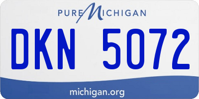 MI license plate DKN5072