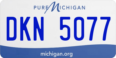 MI license plate DKN5077