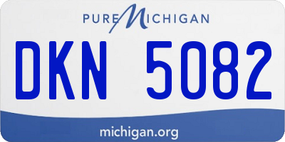 MI license plate DKN5082