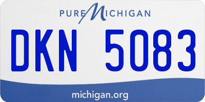 MI license plate DKN5083