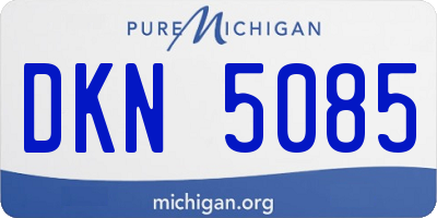 MI license plate DKN5085