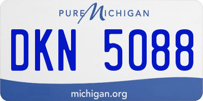 MI license plate DKN5088