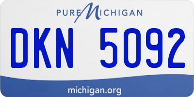 MI license plate DKN5092