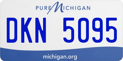 MI license plate DKN5095