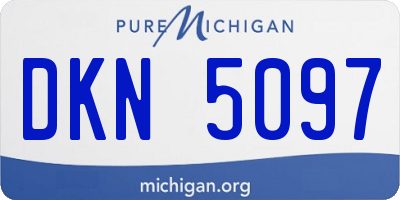 MI license plate DKN5097