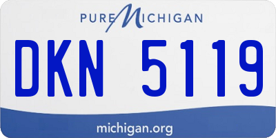 MI license plate DKN5119