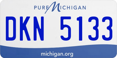 MI license plate DKN5133