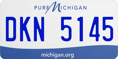 MI license plate DKN5145