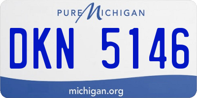 MI license plate DKN5146