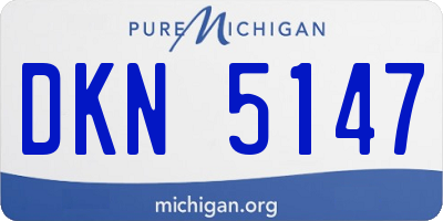 MI license plate DKN5147