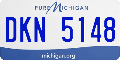MI license plate DKN5148