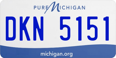 MI license plate DKN5151