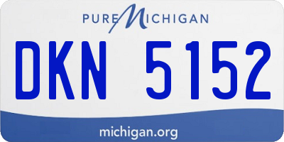 MI license plate DKN5152