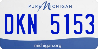 MI license plate DKN5153
